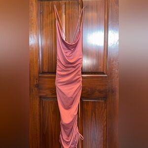 Fashion Nova Backless Mauve Dress